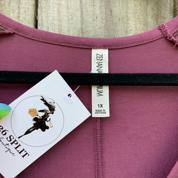 Zenana Premium Wine color Lace top NWT misc sizes - Picture 7 of 11